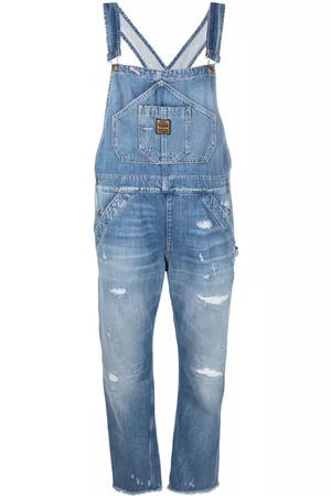 WASHINGTON DEE CEE Women Jeans - Logo-patch denim dungarees - Blue
