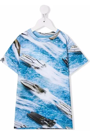 Molo Boat-motif organic-cotton T-Shirt