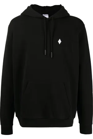 MARCELO BURLON Logo-print cotton drawstring hoodie