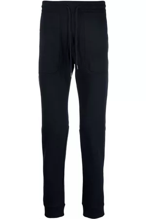 Woolrich Men Sweatpants - Drawstring-waist slim-cut track pants - Blue