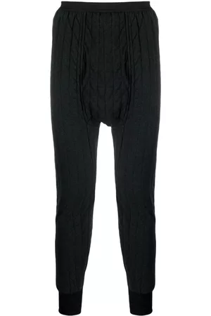 Maison Margiela Men Skinny Pants - Animal-patch panelled slim trousers - Grey