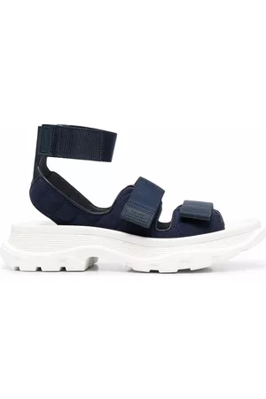 Alexander McQueen Women Sandals - Chunky touch-strap sandals - Blue