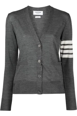 Thom Browne 4-Bar stripe V-neck cardigan