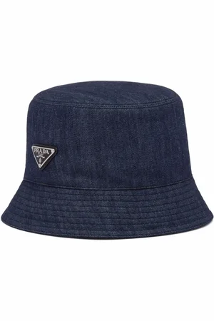 Prada Triangle-logo denim bucket hat