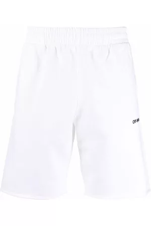 OFF-WHITE Men Sports Shorts - Helvetica logo-print shorts