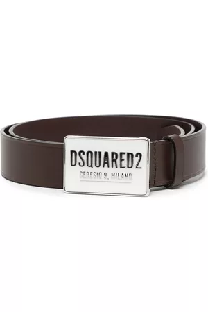 Dsquared2 Men Belts - Logo-buckle leather belt - Brown