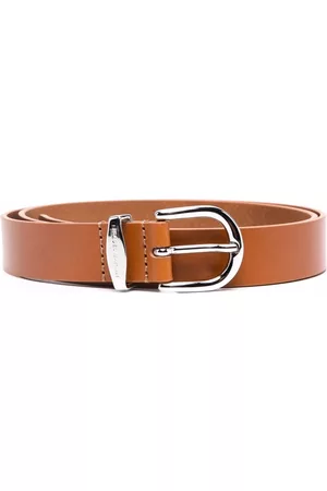 Isabel Marant Men Belts - Buckled leather belt - Brown