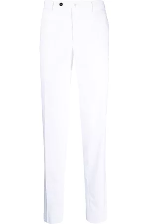 PT Torino Men Formal Pants - Straight-leg tailored trousers - White