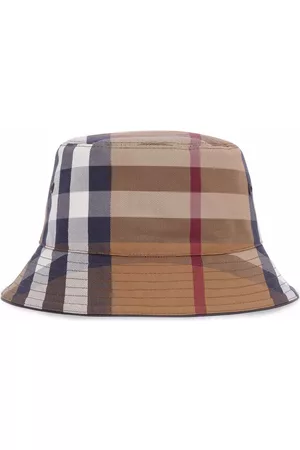 Burberry Men Hats - Check-print bucket hat - Brown