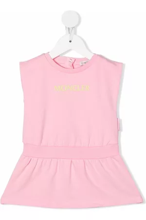 Moncler Casual Dresses - Logo-print sleeveless jersey dress - Pink