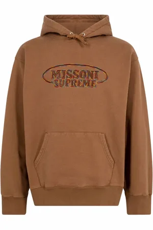 Supreme X Missoni logo-embroidered hoodie