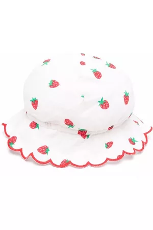 Stella McCartney Strawberry-print cap - White
