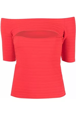 Stella McCartney Women Strapless Tops - Off-shoulder cut-out top - Red