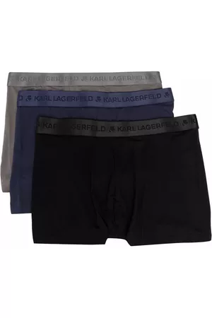 Karl Lagerfeld Men Boxer Shorts - 3 pack logo-waist boxers - Blue
