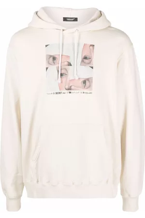 UNDERCOVER Graphic-print cotton hoodie - Neutrals