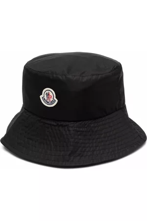 Moncler Women Hats - Logo-patch bucket hat - Black