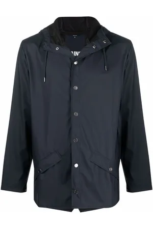 Rains Drawstring-hood bomber jacket