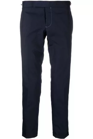Thom Browne Slim-fit cropped trousers - Blue