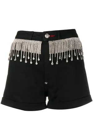 Philipp Plein Crystal-fringed shorts