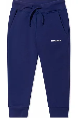 Dsquared2 Sweatpants - Logo-print cotton track trousers - Blue