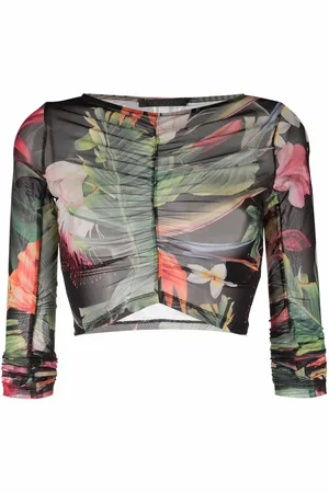 Philipp Plein Flowers long-sleeve top