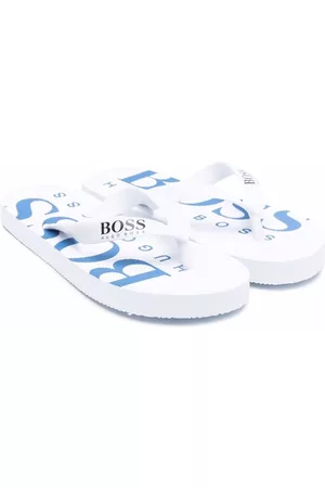 HUGO BOSS Flip Flops - Logo print flip-flops - White
