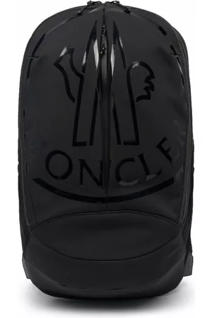 Moncler Men Rucksacks - Cut logo-print backpack - Black