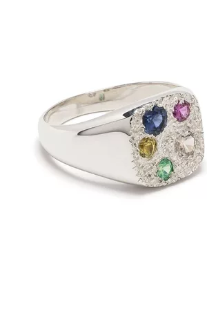 Bleue Burnham Signet Rings - Hanging Basket Signet ring - Silver