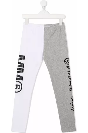 Maison Margiela Sports Pants - Logo-print panelled trousers - Grey