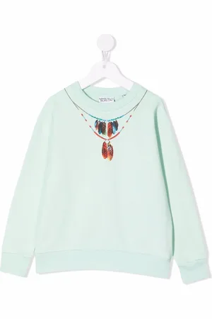 MARCELO BURLON Feather necklace-print sweatshirt