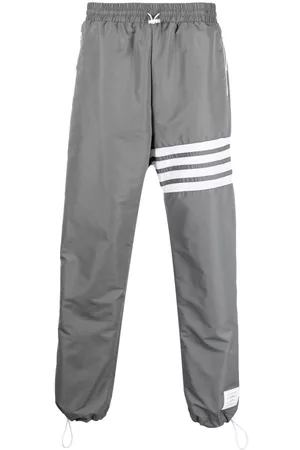 Thom Browne Men Sweatpants - 4-Bar stripe track pants - Grey