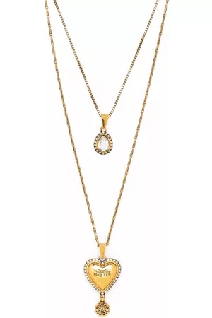 Alexander McQueen Women Necklaces - Heart-charm double-chain necklace - Gold