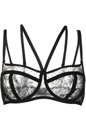Dolce & Gabbana Floral-lace balcony bra