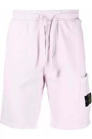 Stone Island Men Sports Shorts - Logo-patch track shorts - Pink