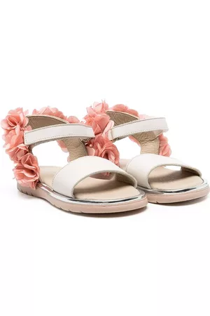 Babywalker Floral embroidered sandals - White