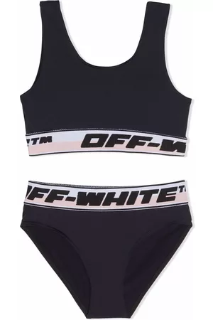 OFF-WHITE Girls Bikini Sets - Logo-waistband bikini set - Black