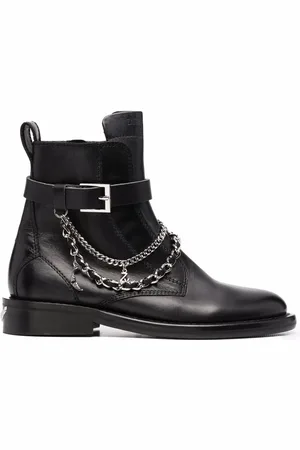 Zadig & Voltaire Chain-detail leather boots