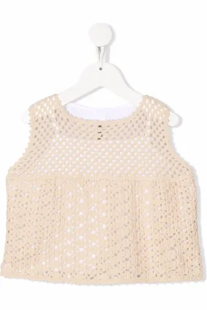 Il gufo Macramé-detail sleeveless blouse
