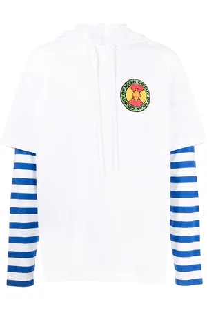MARCELO BURLON Layered logo-print hoodie