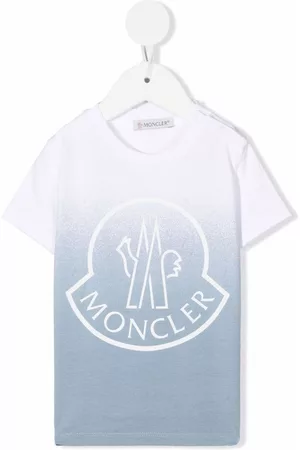 Moncler Logo-print shaded T-shirt - Blue