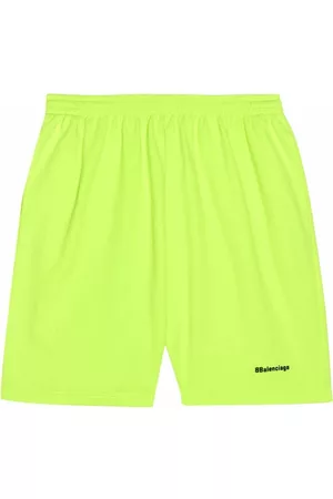 Balenciaga Men Sports Shorts - BB Corp track shorts - Yellow