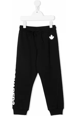 Dsquared2 Sweatpants - Maple-leaf jersey track pants - Black