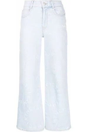 Stella McCartney Stella Logo distressed cropped jeans