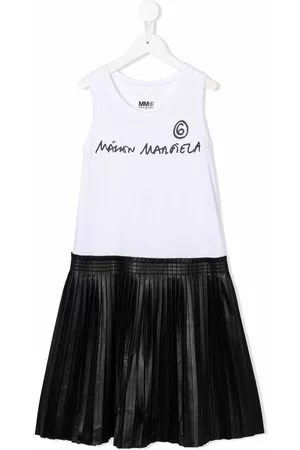 Maison Margiela Logo-print flared T-shirt dress - White
