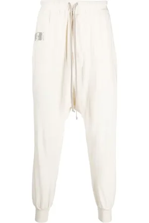 Rick Owens Logo-print drop-crotch trousers