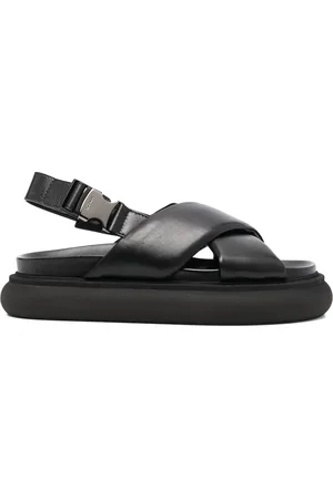 Moncler Cross-strap leather sandals