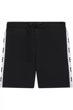 Dolce & Gabbana Boys Shorts - Logo side-stripe track shorts - Blue