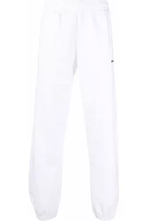 OFF-WHITE Men Sweatpants - Helvetica logo-print track pants