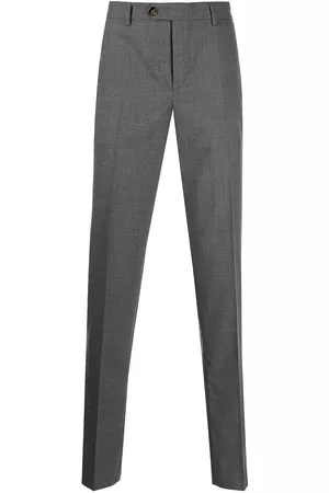 Brunello Cucinelli Men Formal Pants - Slim-fit tailored trousers - Grey