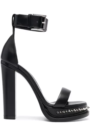 Alexander McQueen Women Heeled Sandals - Spiked-sole high-heel sandals - Black